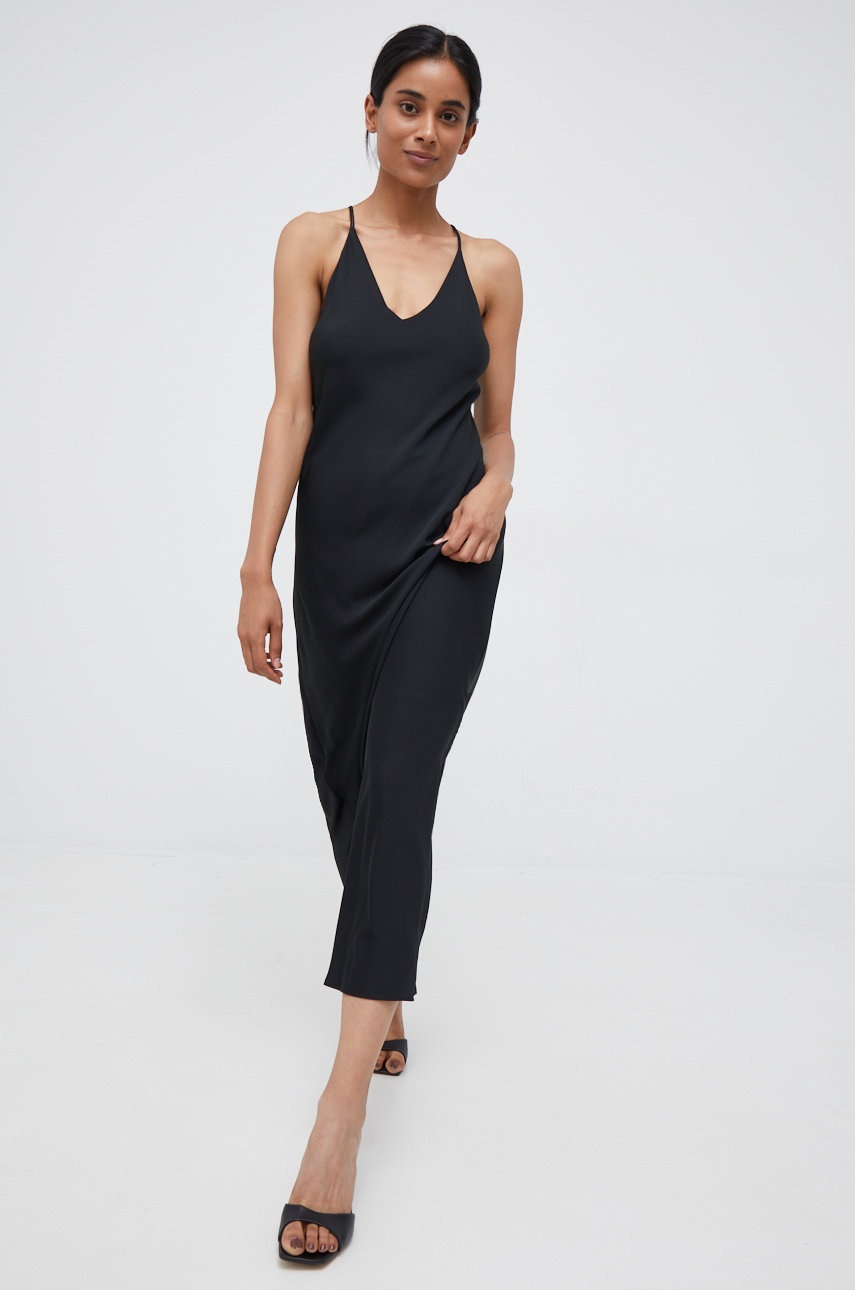 Сукня Calvin Klein колір чорний maxi облягаюча