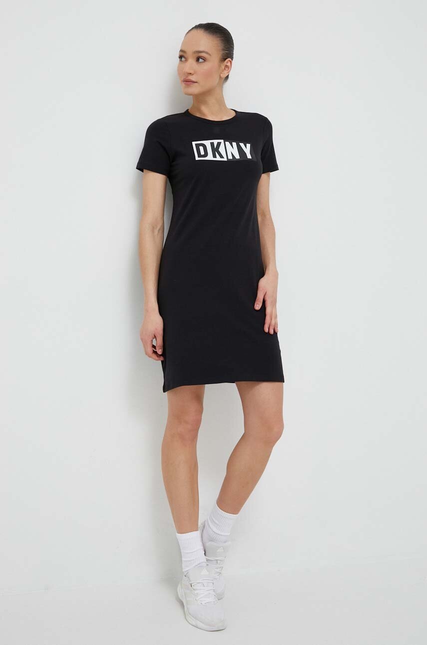 

Платье Dkny цвет чёрный mini прямая