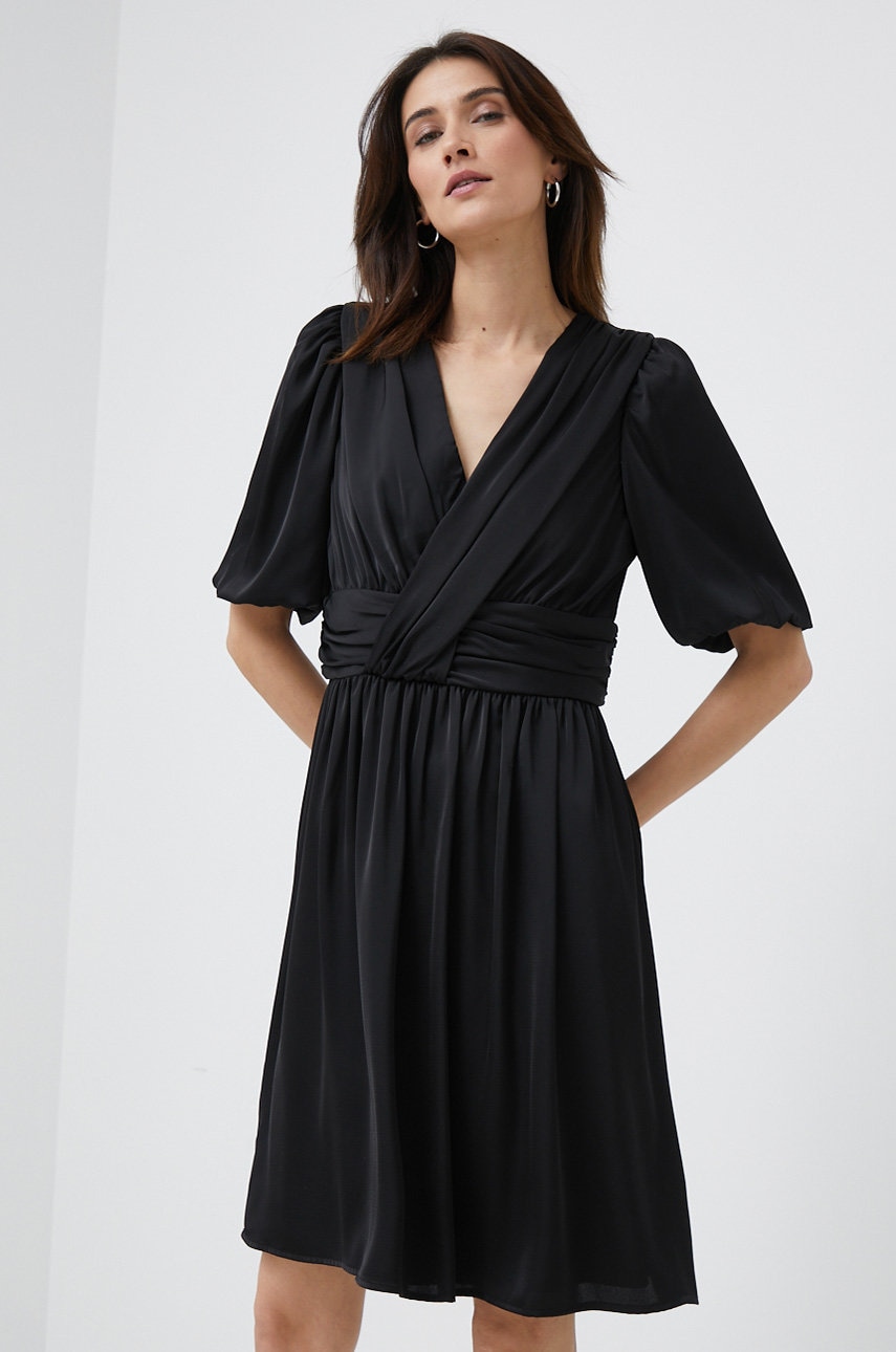 Dkny rochie culoarea negru, mini, evazati