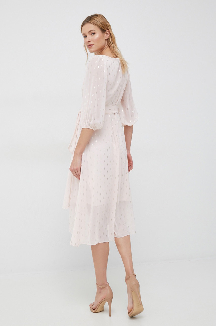 

Сукня Dkny колір рожевий midi розкльошена