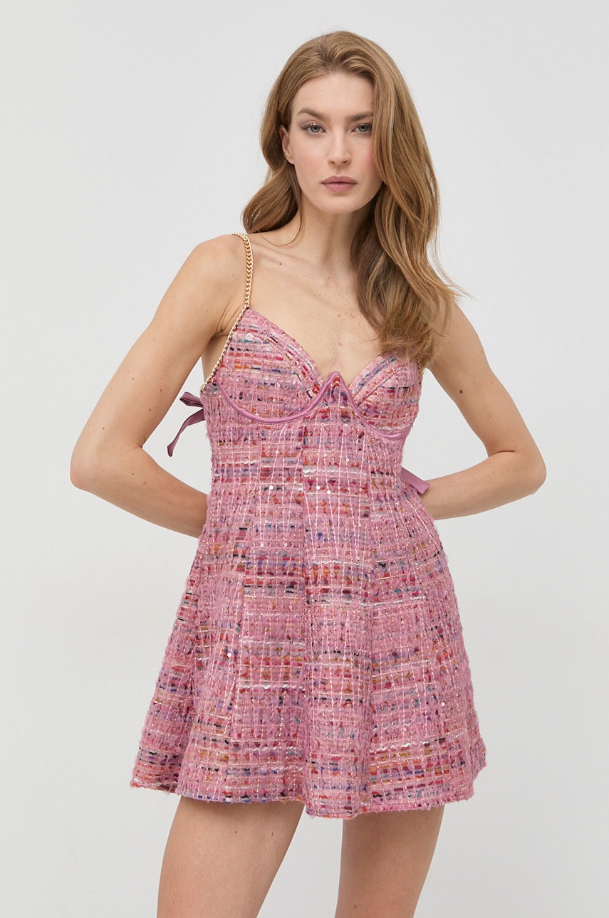 

Сукня For Love & Lemons колір рожевий mini розкльошена