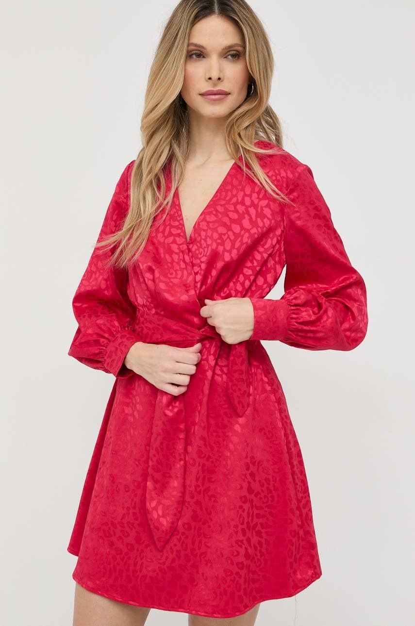 Сукня Guess колір рожевий mini розкльошена