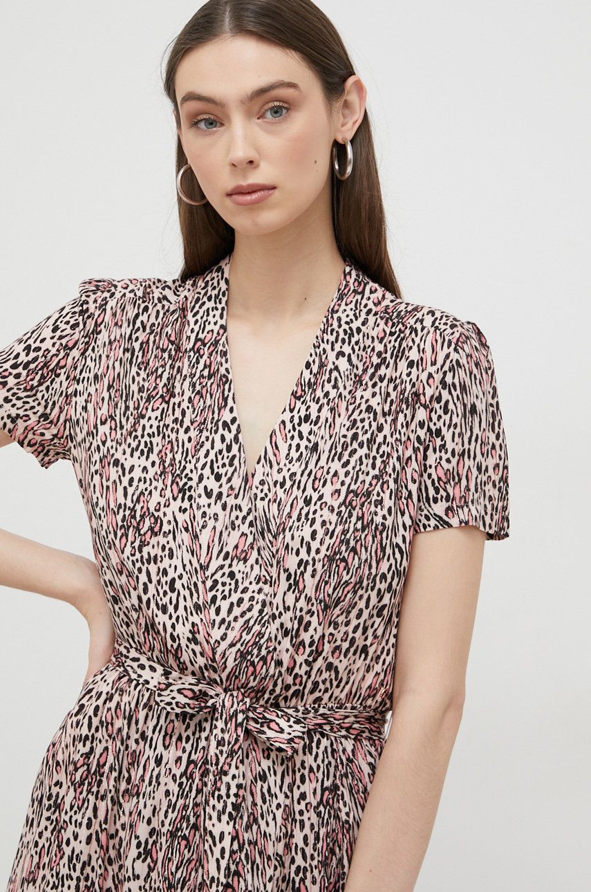 Сукня Guess колір рожевий mini розкльошена
