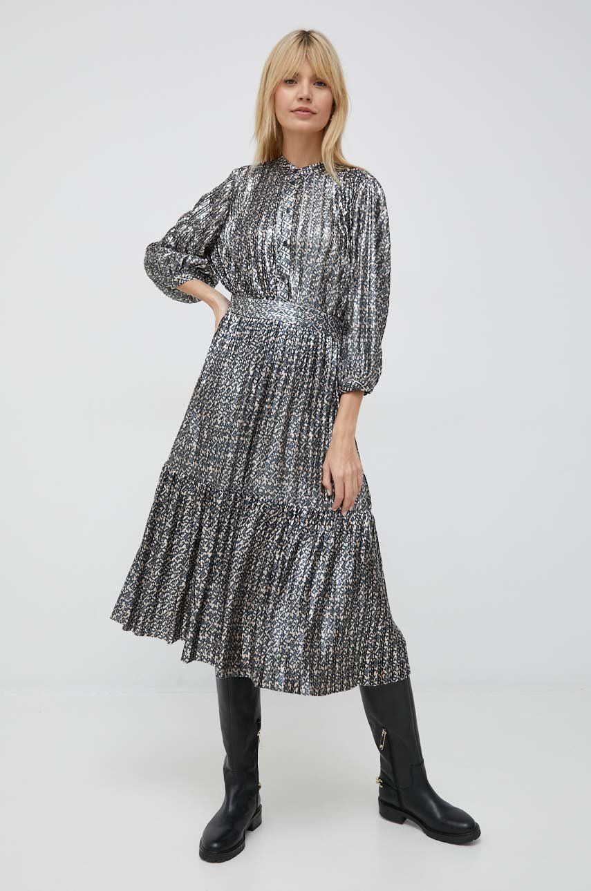 Šaty Tommy Hilfiger midi - vícebarevná -  100 % Polyester