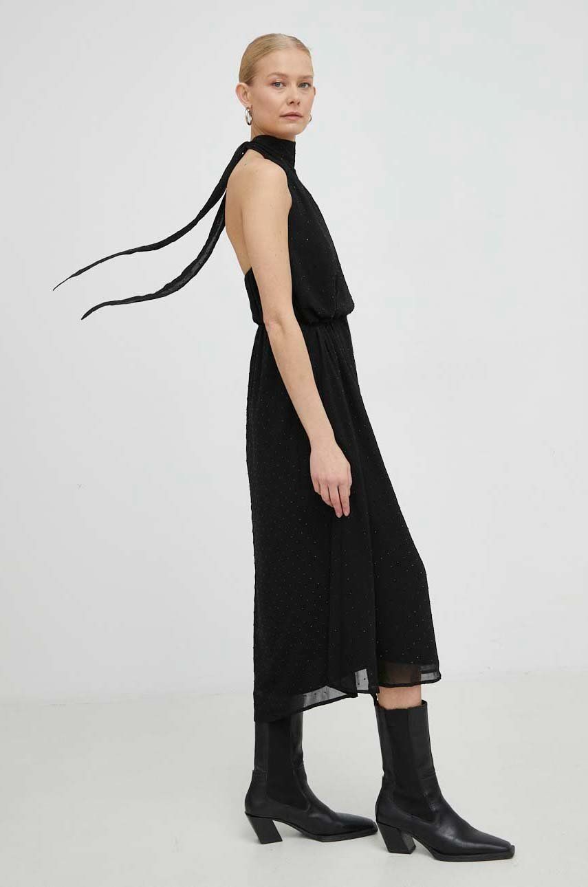 Bruuns Bazaar rochie Impatiens Gabby culoarea negru, midi, drept 2023 ❤️ Pret Super answear imagine noua 2022