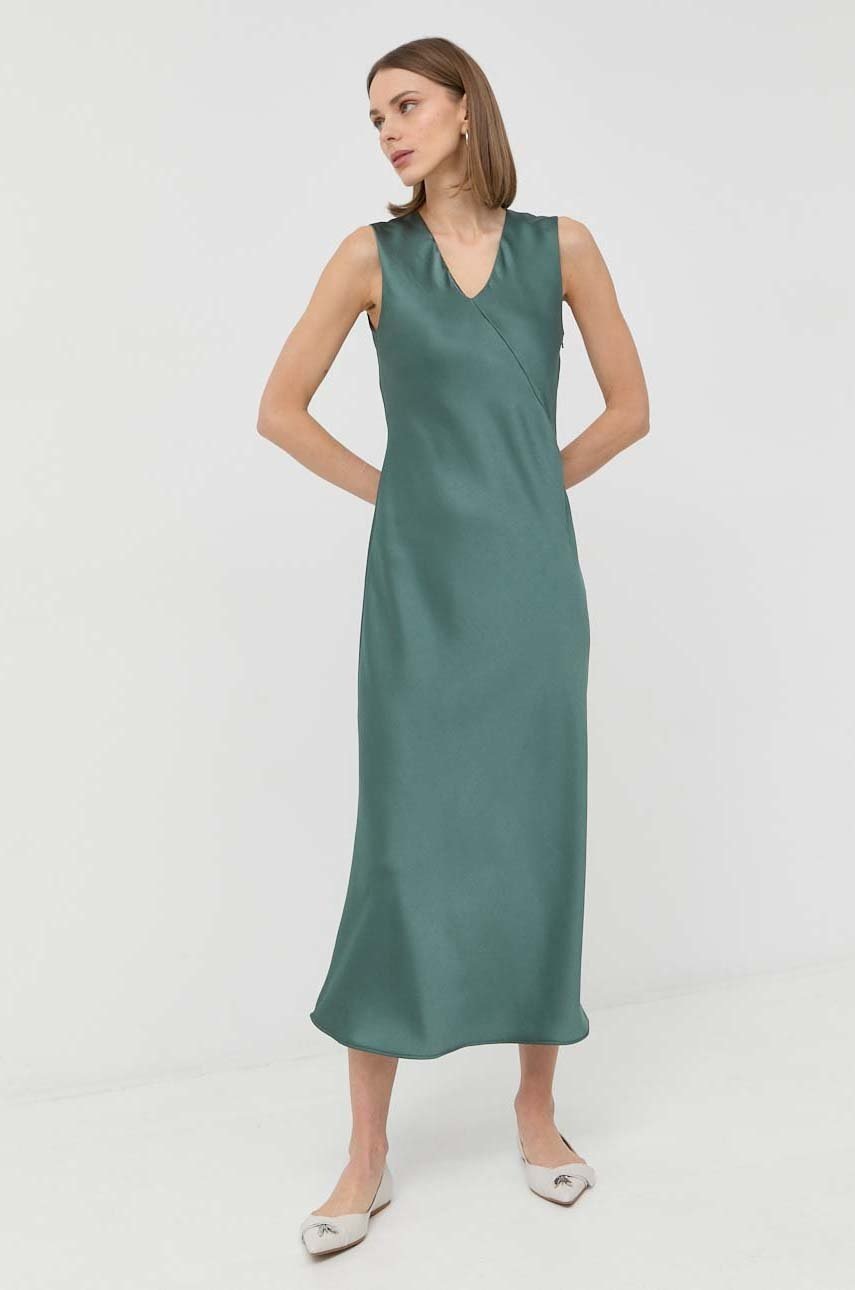 Weekend Max Mara rochie culoarea verde, maxi, drept