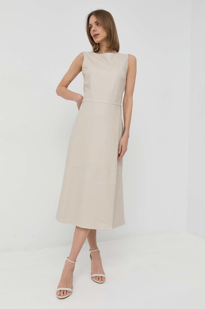 

Рокля Max Mara Leisure в бежово среднодълъг модел със стандартна кройка, Бежов