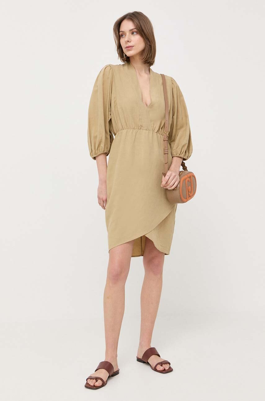 Šaty s příměsí lnu Notes du Nord