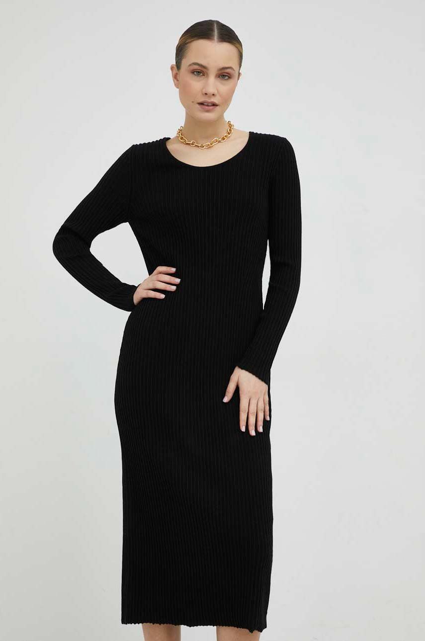Šaty Marc O′Polo černá barva, maxi - černá -  80 % Bavlna