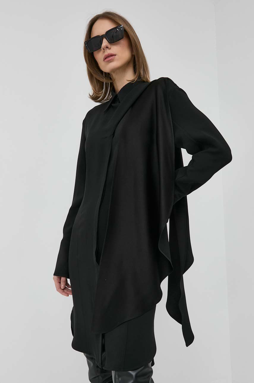 Victoria Beckham rochie culoarea negru, mini, drept