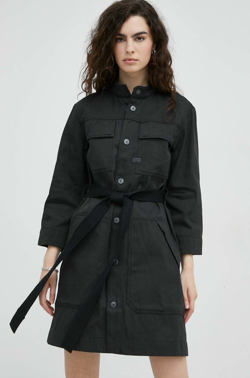 bavlnene-saty-g-star-raw-seda-barva-mini