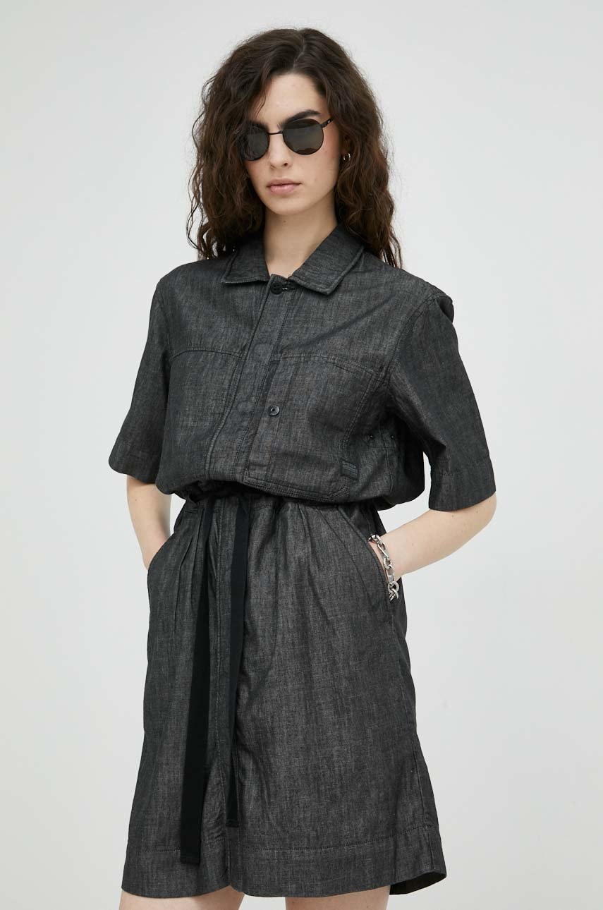 G-star Raw Rochie Culoarea Gri, Mini, Drept