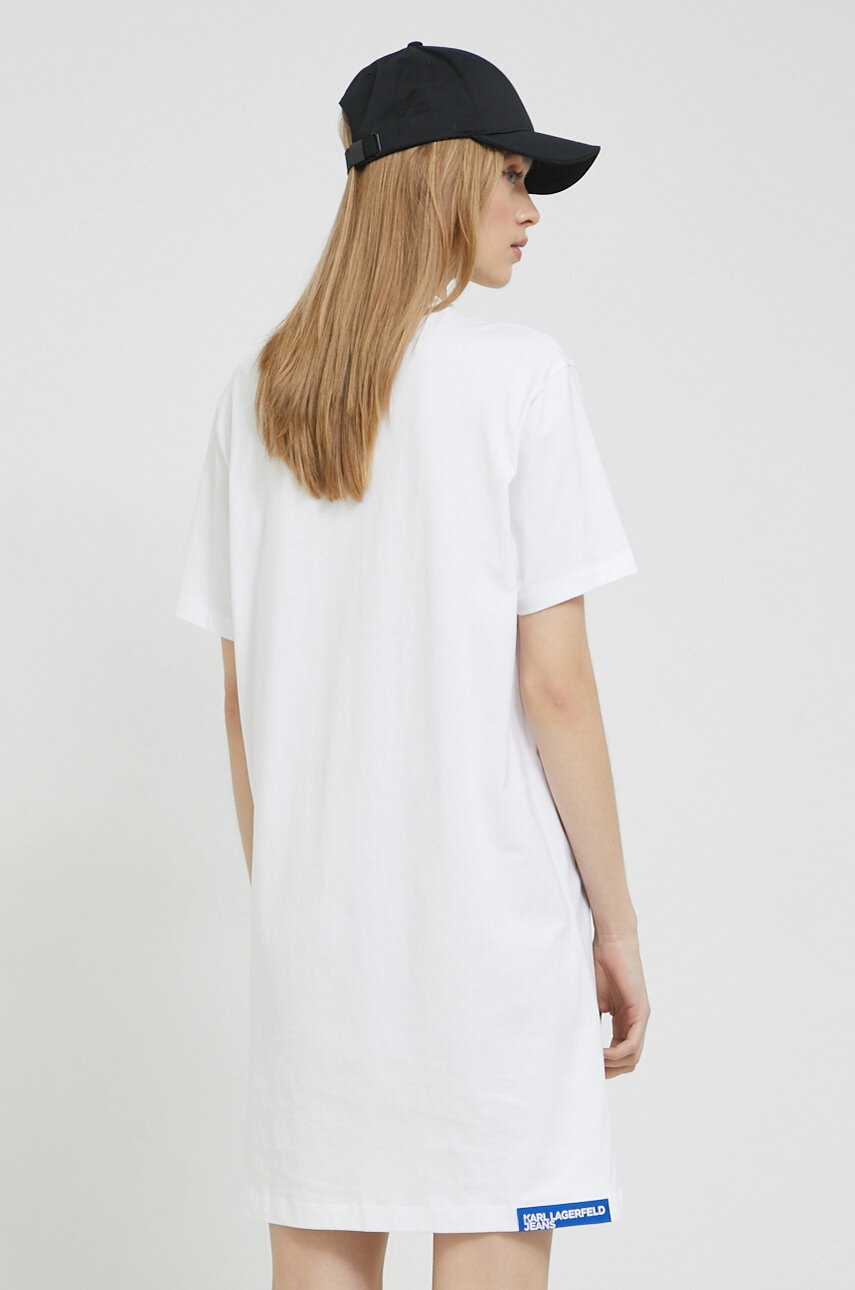 Бавовняна сукня Karl Lagerfeld Jeans колір білий mini oversize