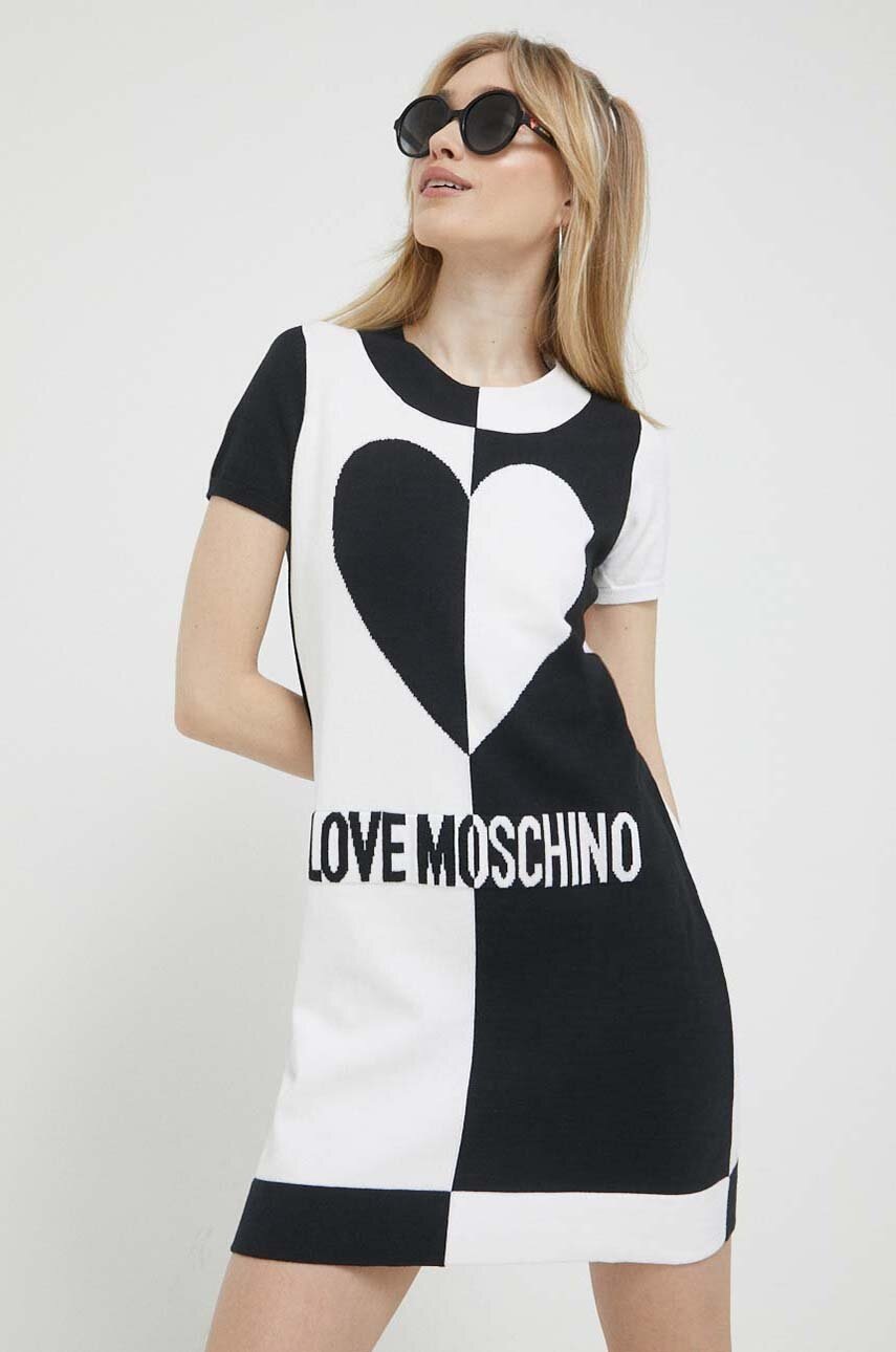 

Хлопковое платье Love Moschino mini облегающая
