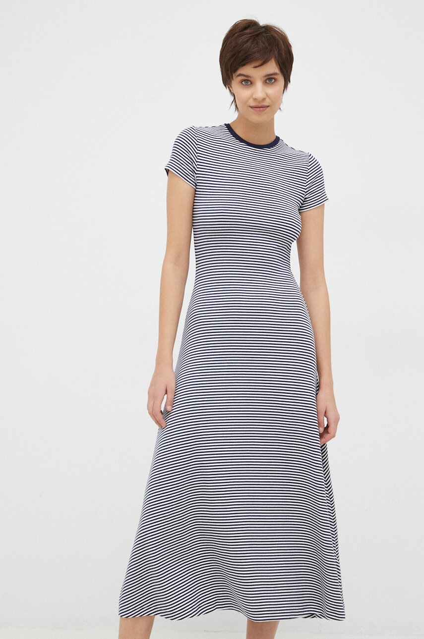 

Платье Polo Ralph Lauren цвет синий maxi расклешённая