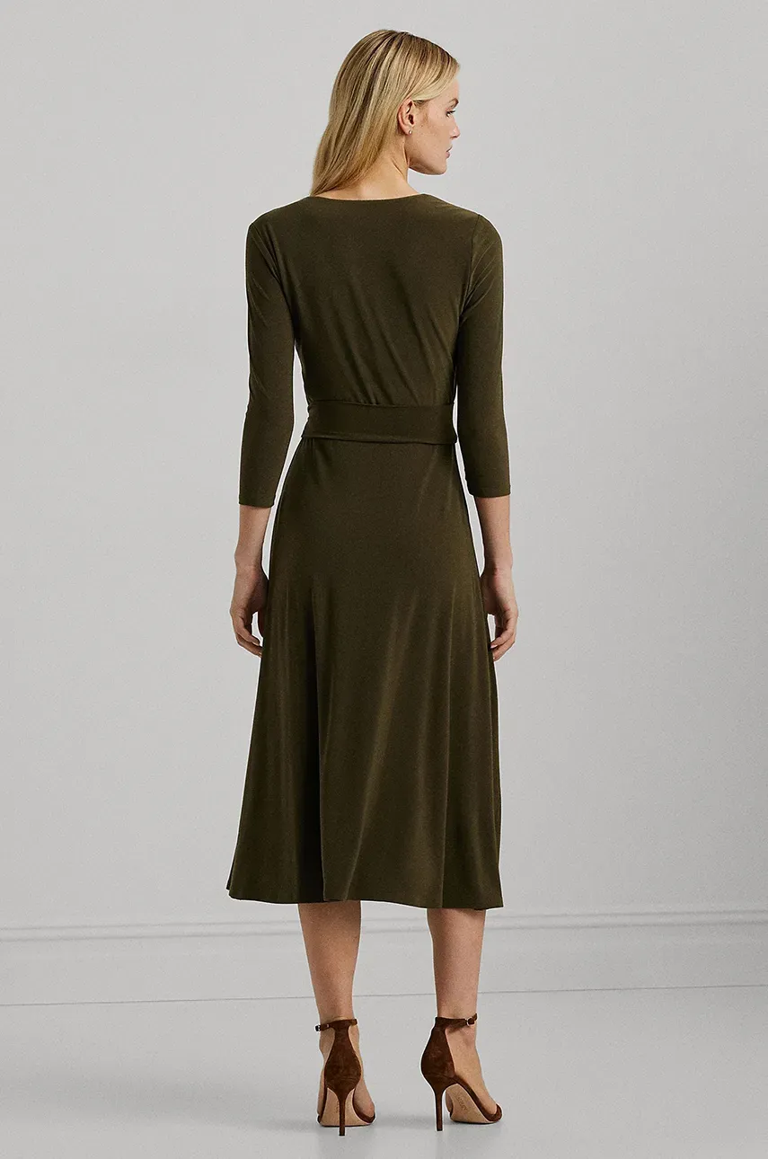 Платье Lauren Ralph Lauren цвет зелёный mini расклешённое 250769904 Платье Lauren Ralph Lauren цвет зелёный mini расклешённое 250769904