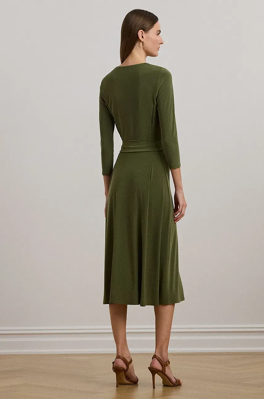 Платье Lauren Ralph Lauren цвет зелёный mini расклешённое 250769904 Платье Lauren Ralph Lauren цвет зелёный mini расклешённое 250769904
