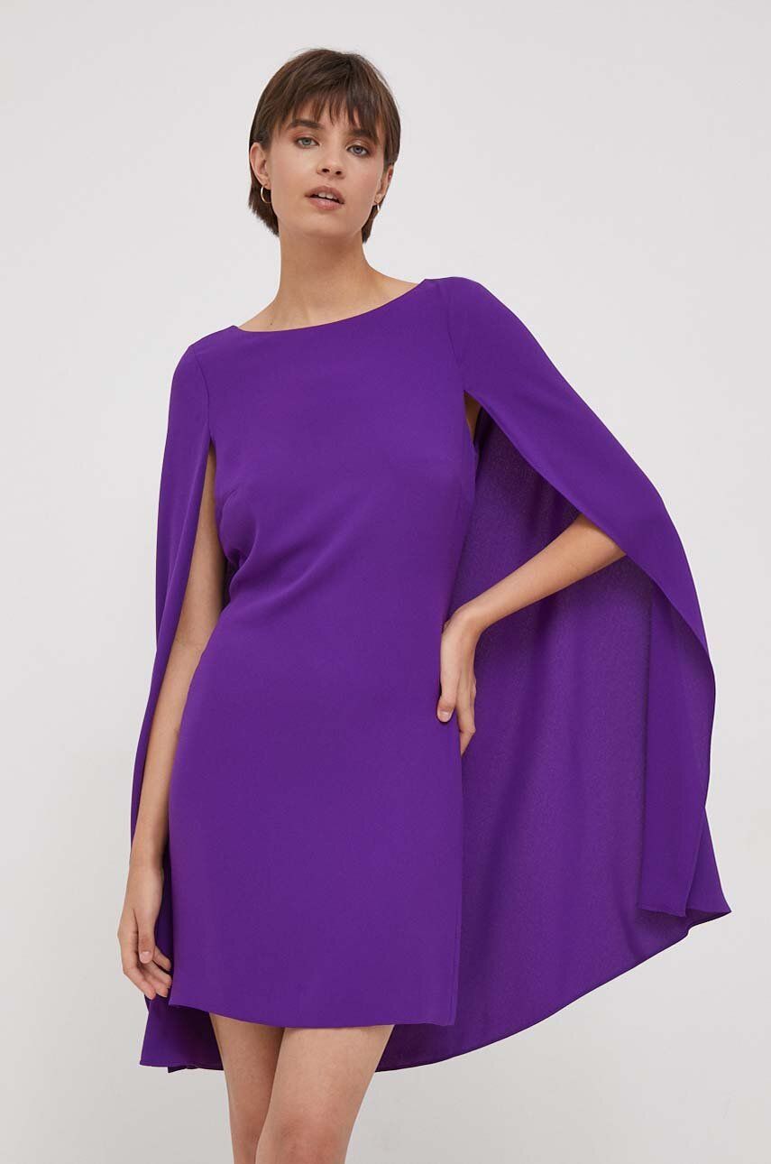 Levně Šaty Lauren Ralph Lauren fialová barva, mini, 253855210