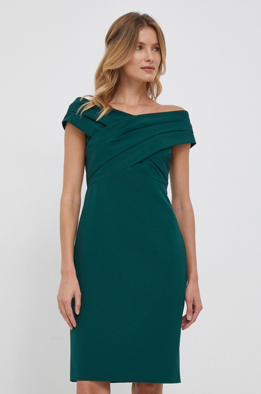 Levně Šaty Lauren Ralph Lauren zelená barva, mini