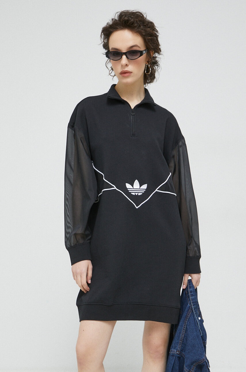 

Платье adidas Originals цвет чёрный mini oversize