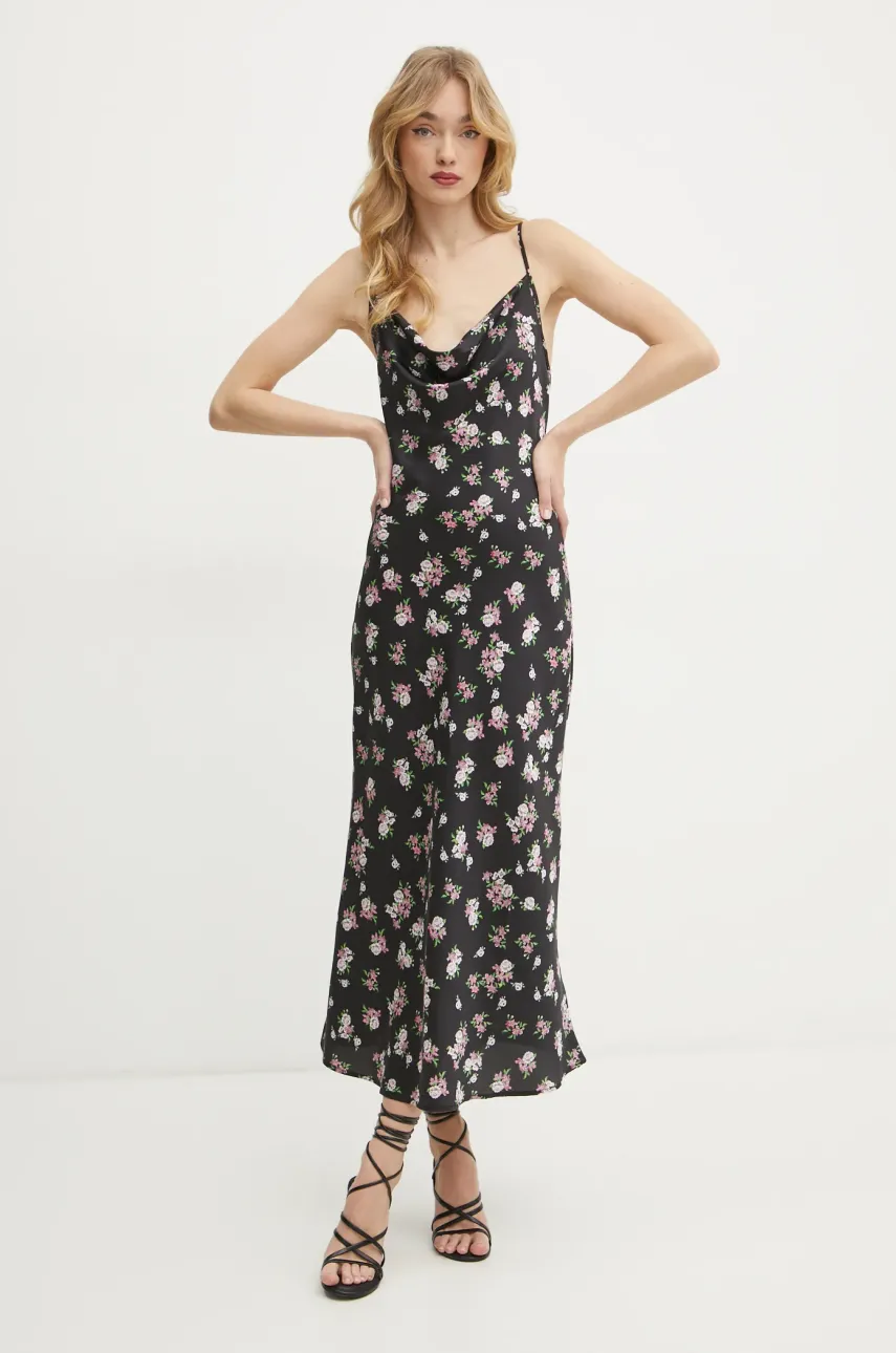 Сукня Guess колір чорний maxi пряма
