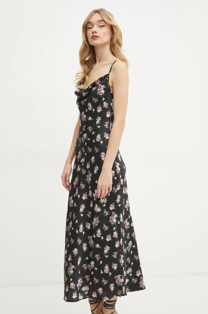 Сукня Guess колір чорний maxi пряма