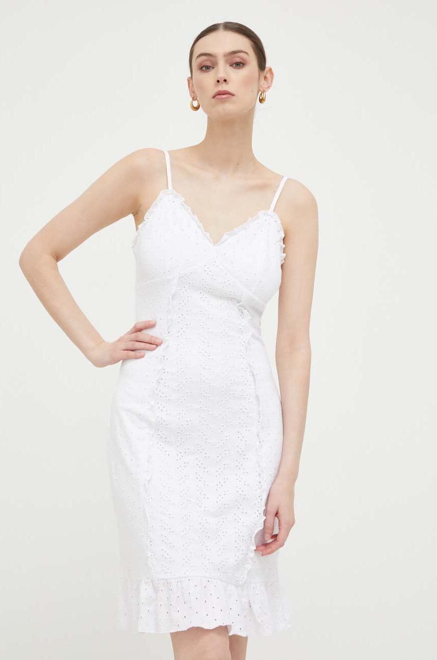 Сукня Guess колір білий mini розкльошена