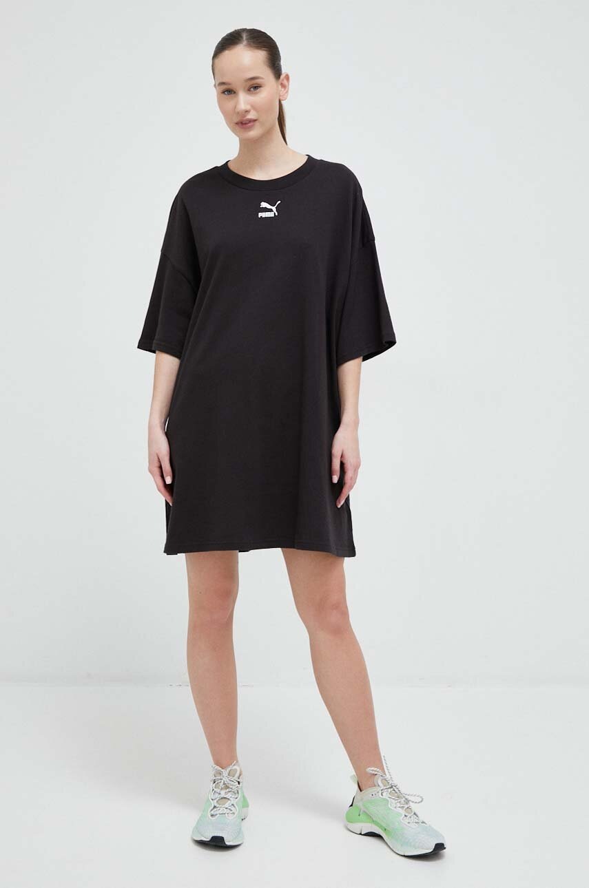 

Хлопковое платье Puma цвет чёрный mini oversize