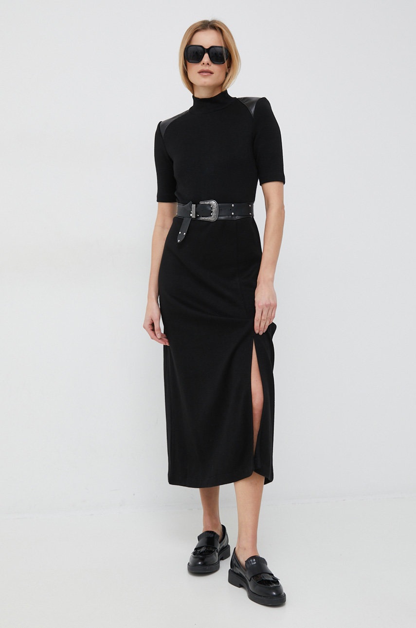 

Платье Dkny цвет чёрный maxi прямая