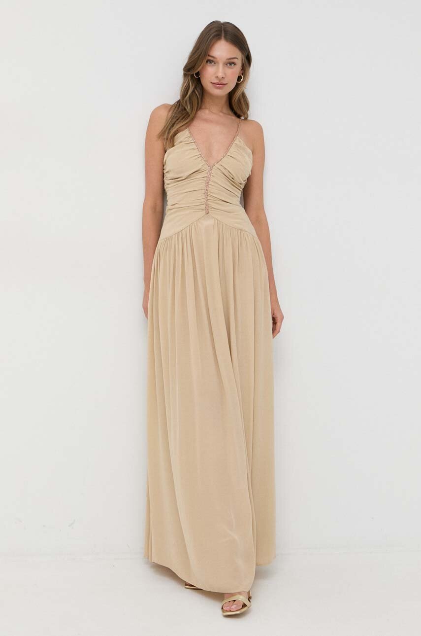 

Сукня Twinset колір бежевий maxi розкльошена