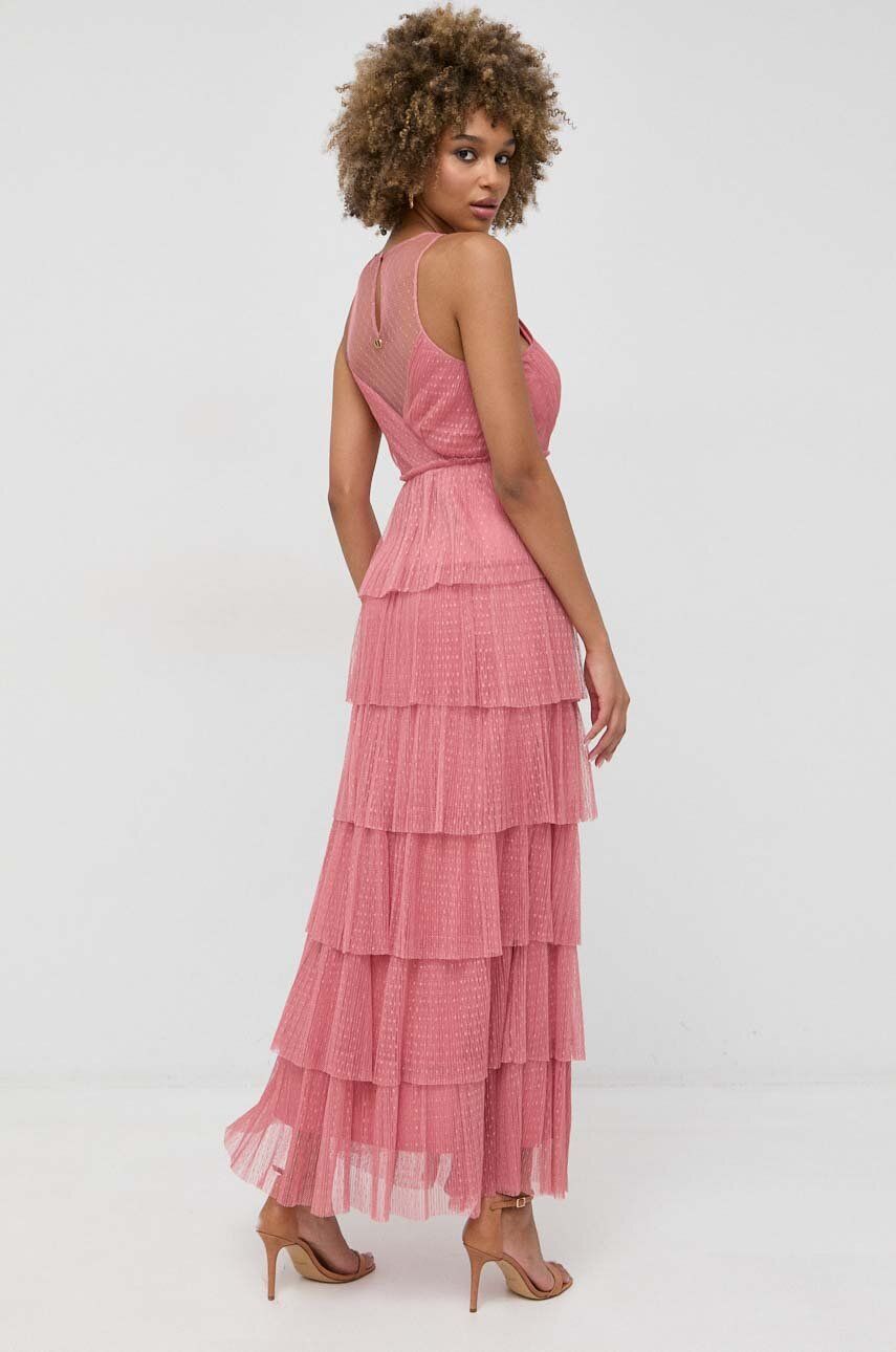 Сукня Twinset колір рожевий maxi розкльошена