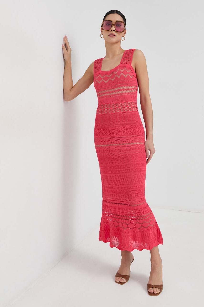 

Сукня Twinset колір рожевий maxi пряма