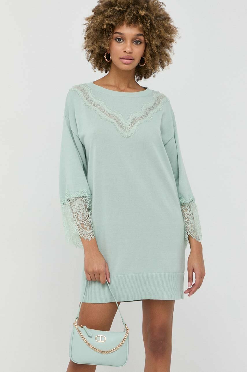 

Сукня Twinset колір зелений mini oversize