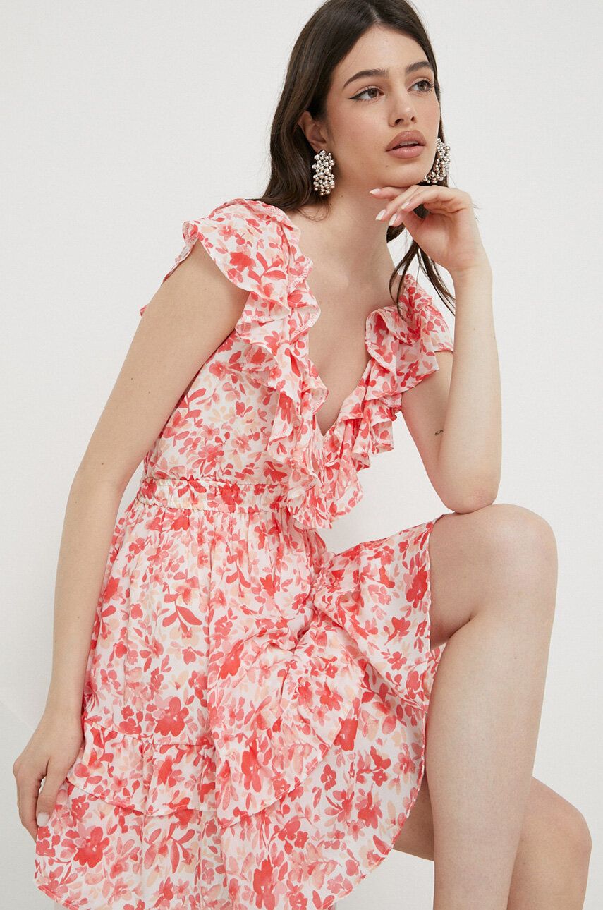 Abercrombie & Fitch rochie culoarea rosu, mini, evazati Abercrombie