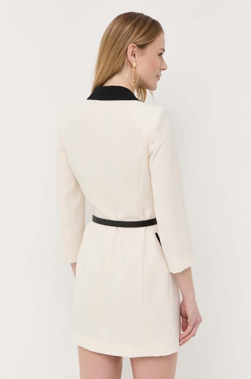 Сукня Elisabetta Franchi колір бежевий mini облягаюча