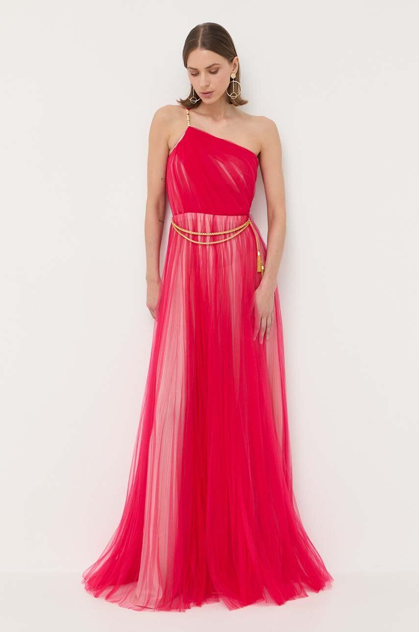 Levně Šaty Elisabetta Franchi růžová barva, maxi