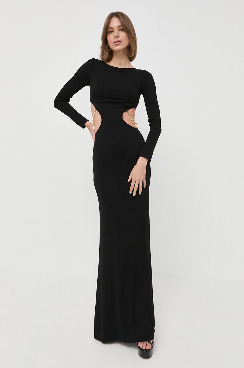 

Платье Elisabetta Franchi цвет чёрный maxi облегающая