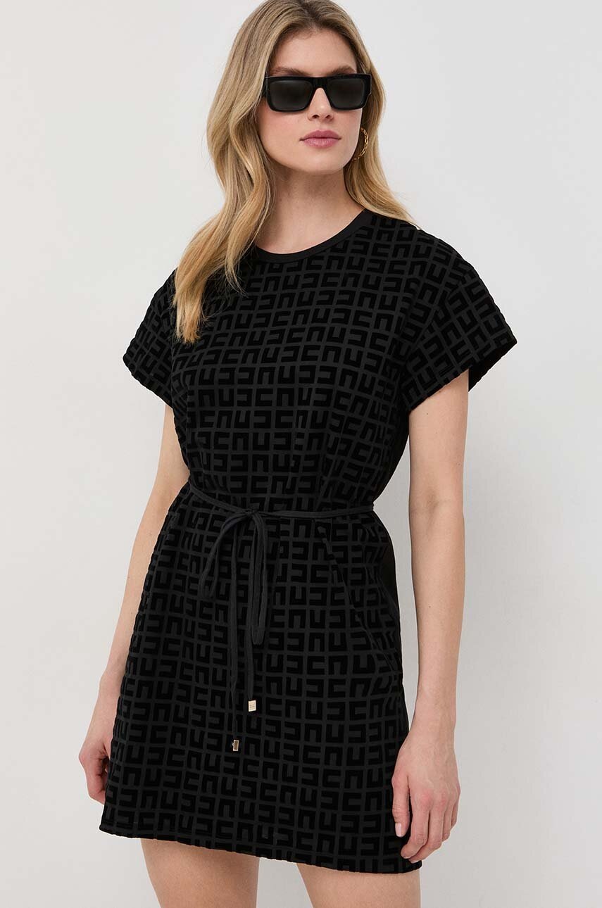 

Бавовняна сукня Elisabetta Franchi колір чорний mini oversize