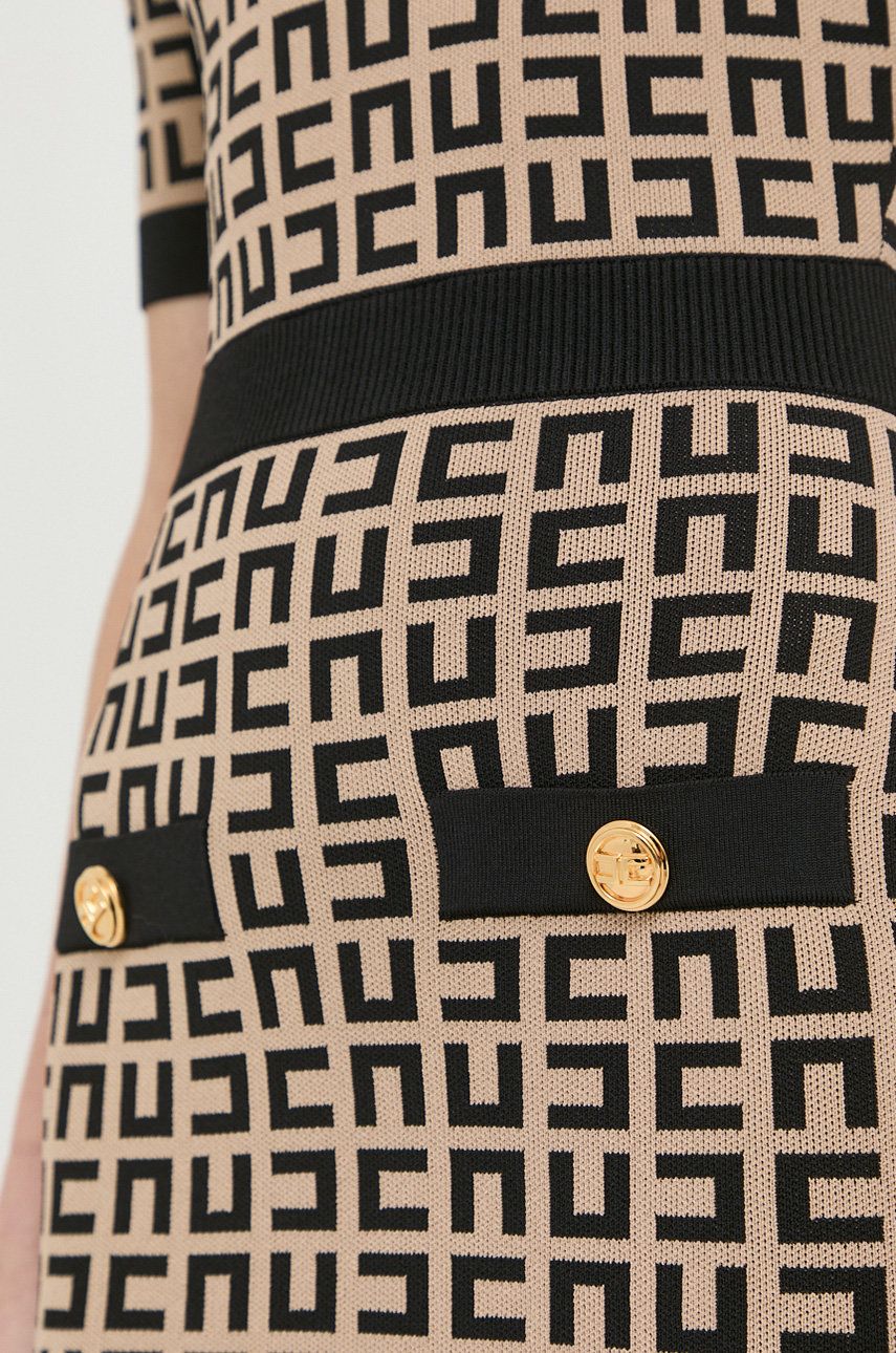 Сукня Elisabetta Franchi колір бежевий mini облягаюча
