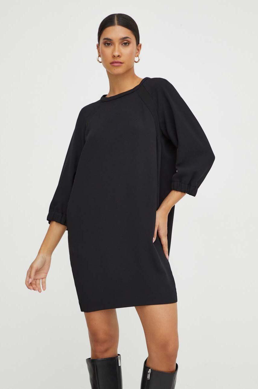 Marella rochie culoarea negru, mini, oversize 2332260000000