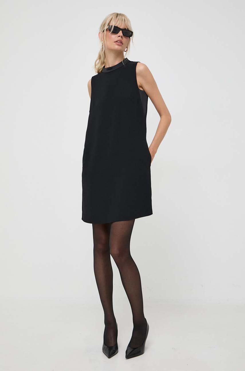 Marella rochie culoarea negru, mini, drept 2332260000000