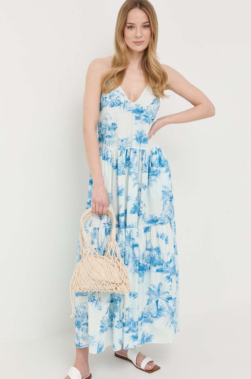 E-shop Bavlněné šaty Red Valentino maxi