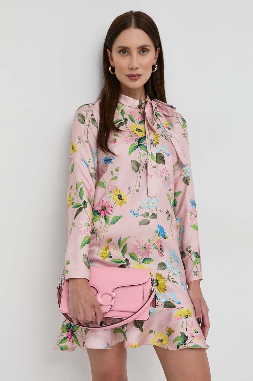 

Платье с шёлком Red Valentino цвет розовый mini прямая