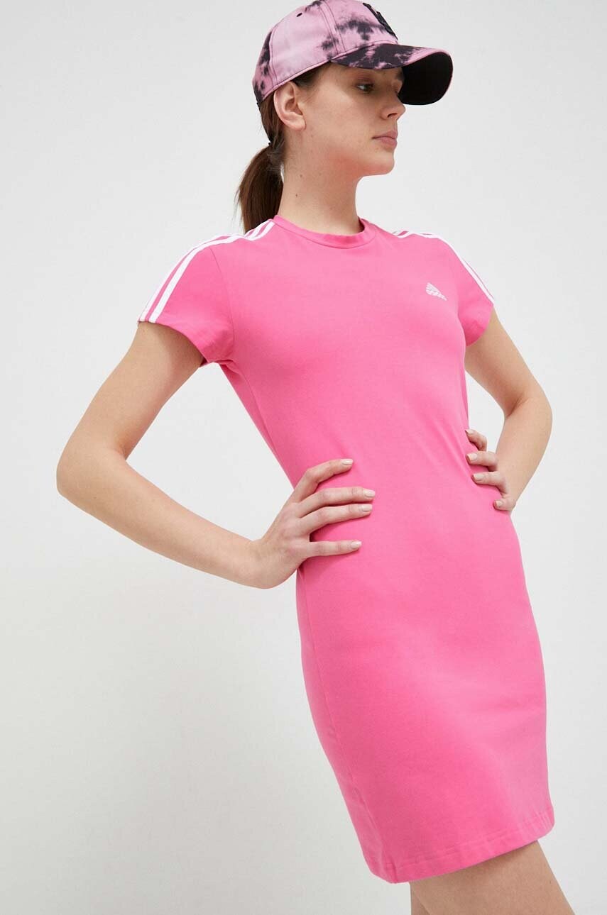 

Платье adidas цвет розовый mini облегающая