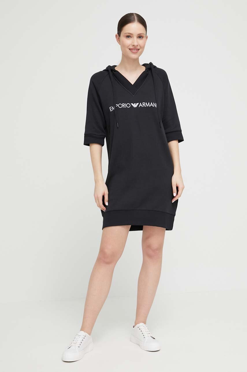 

Сукня Emporio Armani Underwear колір чорний mini oversize