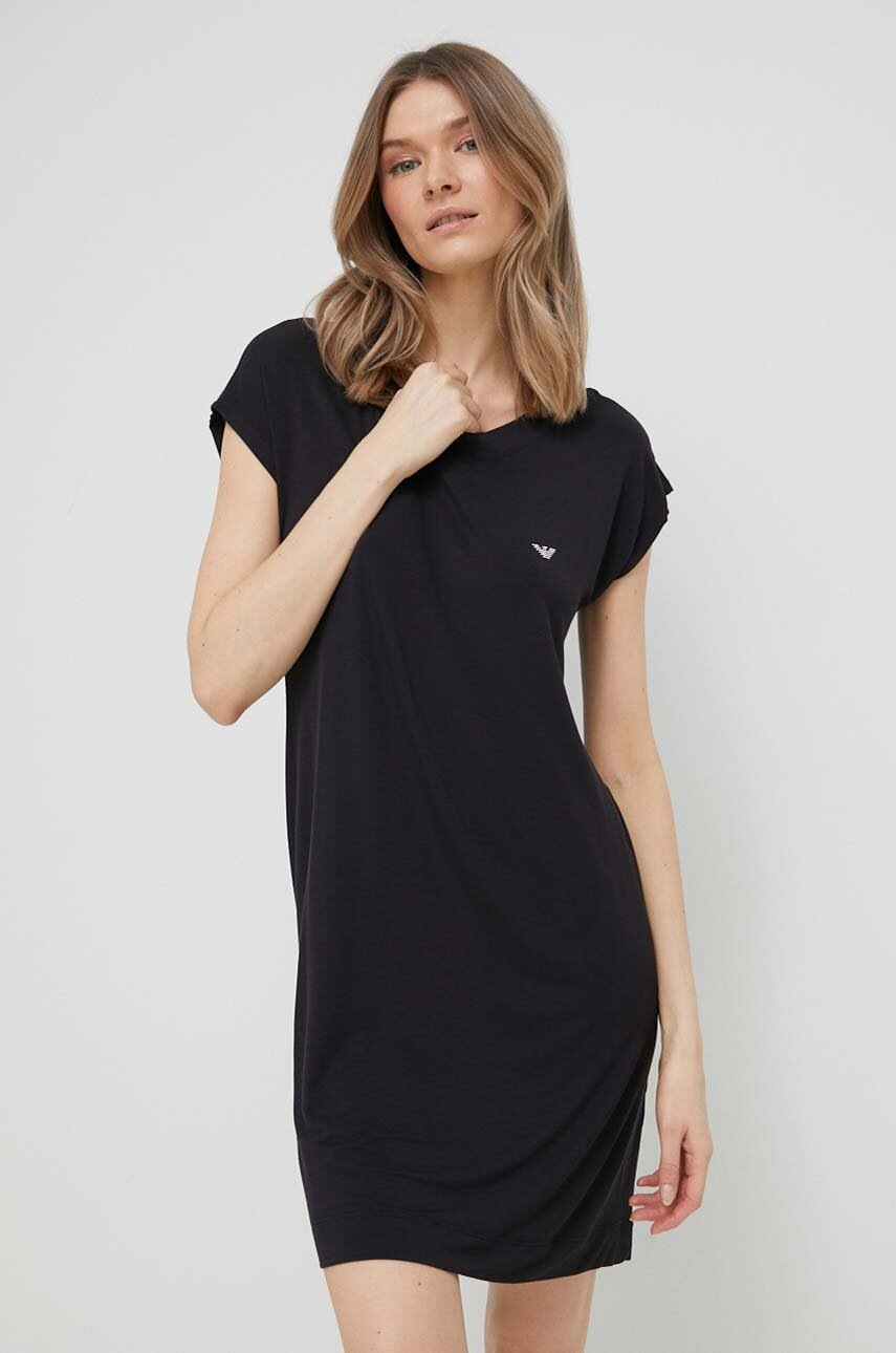 

Сукня lounge Emporio Armani Underwear колір чорний mini oversize