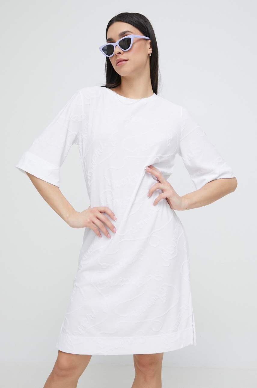 Emporio Armani Underwear rochie de plaja culoarea alb alb imagine noua