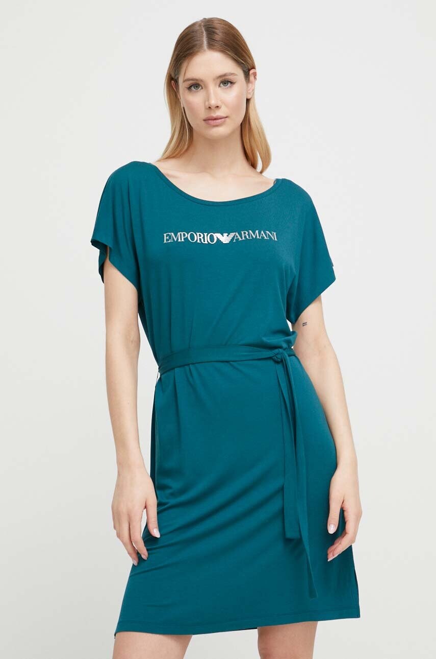 Emporio armani underwear rochie de plaja culoarea verde