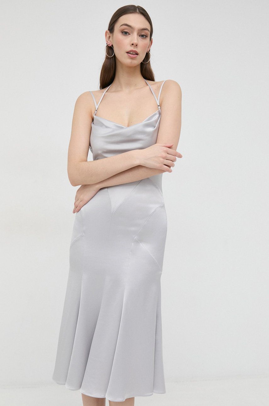 Trussardi rochie culoarea gri, midi, drept 2023 ❤️ Pret Super answear imagine noua 2022