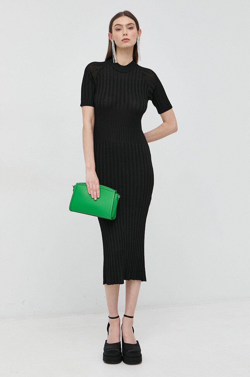 Trussardi rochie culoarea negru, maxi, mulata 2023 ❤️ Pret Super answear imagine noua 2022